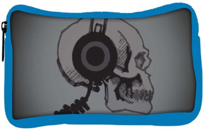 

Snoogg Eco Friendly Canvas Skull With Headphones Designer Student Pen Pencil Case Coin Purse Pouch Cosmetic Makeup Bag (BLUE) Pouch(Multicolor)