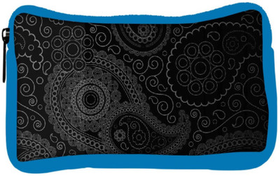 

Snoogg Eco Friendly Canvas Paisely Pattern Black Student Pen Pencil Case Coin Purse Pouch Cosmetic Makeup Bag (BLUE) Pouch(Multicolor)