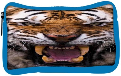 

Snoogg Eco Friendly Canvas Angey Tiger Student Pen Pencil Case Coin Purse Pouch Cosmetic Makeup Bag (BLUE) Pouch(Multicolor)