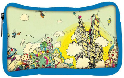 

Snoogg Eco Friendly Canvas Colorful City Drawing Designer Student Pen Pencil Case Coin Purse Pouch Cosmetic Makeup Bag (BLUE) Pouch(Multicolor)