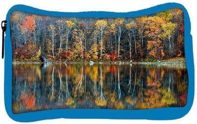

Snoogg Eco Friendly Canvas Golden Reflection Nature Designer Student Pen Pencil Case Coin Purse Pouch Cosmetic Makeup Bag (BLUE) Pouch(Multicolor)
