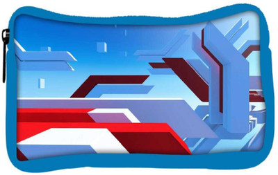 

Snoogg Eco Friendly Canvas Mirrors Edge Designer Student Pen Pencil Case Coin Purse Pouch Cosmetic Makeup Bag (BLUE) Pouch(Multicolor)