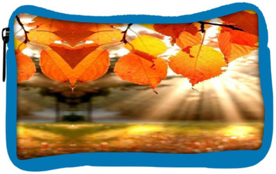 

Snoogg Eco Friendly Canvas Autumn Leaves Student Pen Pencil Case Coin Purse Pouch Cosmetic Makeup Bag (BLUE) Pouch(Multicolor)