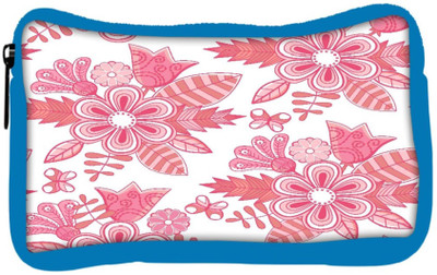 

Snoogg Eco Friendly Canvas Abstract Floral Background Student Pen Pencil Case Coin Purse Pouch Cosmetic Makeup Bag (BLUE) Pouch(Multicolor)