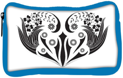 

Snoogg Eco Friendly Canvas Floral Frame Student Pen Pencil Case Coin Purse Pouch Cosmetic Makeup Bag (BLUE) Pouch(Multicolor)
