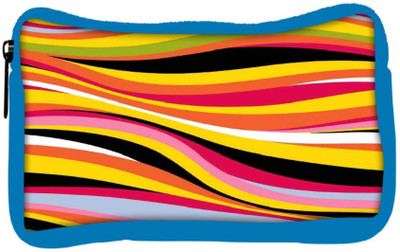 

Snoogg Eco Friendly Canvas Colorful Waves 2771 Student Pen Pencil Case Coin Purse Pouch Cosmetic Makeup Bag (BLUE) Pouch(Multicolor)