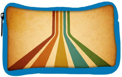 

Snoogg Eco Friendly Canvas Retro Stripes Designer Student Pen Pencil Case Coin Purse Pouch Cosmetic Makeup Bag (BLUE) Pouch(Multicolor)