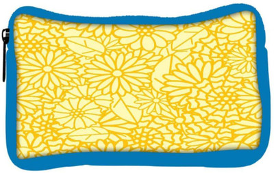 

Snoogg Eco Friendly Canvas Abstract Yellow Floral Designer Student Pen Pencil Case Coin Purse Pouch Cosmetic Makeup Bag (BLUE) Pouch(Multicolor)