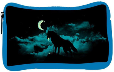 

Snoogg Eco Friendly Canvas Nite Wolf Designer Student Pen Pencil Case Coin Purse Pouch Cosmetic Makeup Bag (BLUE) Pouch(Multicolor)