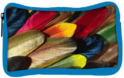 

Snoogg Eco Friendly Canvas Plumas De Colores Designer Student Pen Pencil Case Coin Purse Pouch Cosmetic Makeup Bag (BLUE) Pouch(Multicolor)