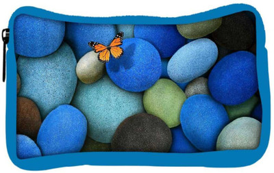 

Snoogg Eco Friendly Canvas Colorful Pebble Stone Designer Student Pen Pencil Case Coin Purse Pouch Cosmetic Makeup Bag (BLUE) Pouch(Multicolor)