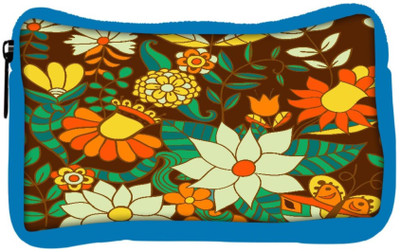 

Snoogg Eco Friendly Canvas Abstract Floral Background Student Pen Pencil Case Coin Purse Pouch Cosmetic Makeup Bag (BLUE) Pouch(Multicolor)