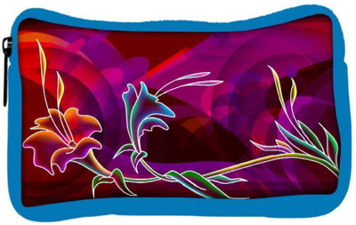 

Snoogg Eco Friendly Canvas Abstract Flower Designer Student Pen Pencil Case Coin Purse Pouch Cosmetic Makeup Bag (BLUE) Pouch(Multicolor)