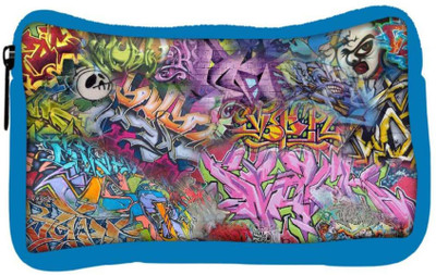 

Snoogg Eco Friendly Canvas Street Art Wall Designer Student Pen Pencil Case Coin Purse Pouch Cosmetic Makeup Bag (BLUE) Pouch(Multicolor)