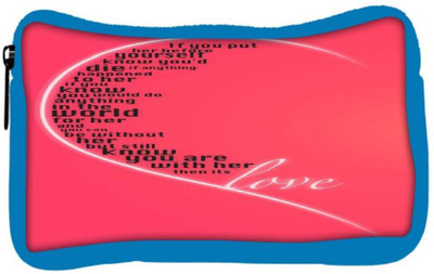 

Snoogg Eco Friendly Canvas Valentines Day Girly Love Designer Student Pen Pencil Case Coin Purse Pouch Cosmetic Makeup Bag (BLUE) Pouch(Multicolor)