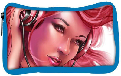 

Snoogg Eco Friendly Canvas Girl With Headphones Designer Student Pen Pencil Case Coin Purse Pouch Cosmetic Makeup Bag (BLUE) Pouch(Multicolor)