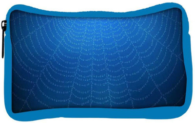 

Snoogg Eco Friendly Canvas Blue Spider Web Designer Student Pen Pencil Case Coin Purse Pouch Cosmetic Makeup Bag (BLUE) Pouch(Multicolor)
