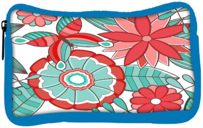 

Snoogg Eco Friendly Canvas Abstract Floral Background Student Pen Pencil Case Coin Purse Pouch Cosmetic Makeup Bag (BLUE) Pouch(Multicolor)