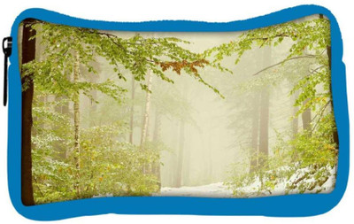 

Snoogg Eco Friendly Canvas Snowfall In Forest Designer Student Pen Pencil Case Coin Purse Pouch Cosmetic Makeup Bag (BLUE) Pouch(Multicolor)