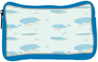 

Snoogg Eco Friendly Canvas Cloudy Rainy Pattern Student Pen Pencil Case Coin Purse Pouch Cosmetic Makeup Bag (BLUE) Pouch(Multicolor)