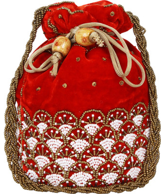 

Saashiwear Potli Purse Potli(Red, White)