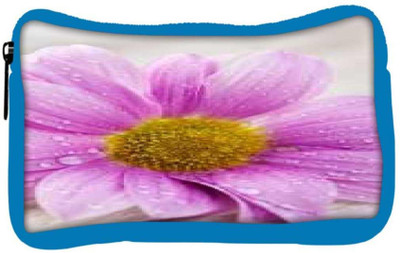 

Snoogg Eco Friendly Canvas Simple Flower Designer Student Pen Pencil Case Coin Purse Pouch Cosmetic Makeup Bag (BLUE) Pouch(Multicolor)