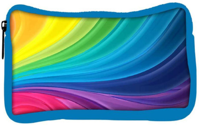 

Snoogg Eco Friendly Canvas Abstract Rainbow Flow Designer Student Pen Pencil Case Coin Purse Pouch Cosmetic Makeup Bag (BLUE) Pouch(Multicolor)