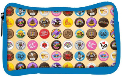 

Snoogg Eco Friendly Canvas Funny Buttons Digital Art Designer Student Pen Pencil Case Coin Purse Pouch Cosmetic Makeup Bag (BLUE) Pouch(Multicolor)
