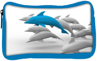 

Snoogg Eco Friendly Canvas 3D Dolphins Student Pen Pencil Case Coin Purse Pouch Cosmetic Makeup Bag (BLUE) Pouch(Multicolor)