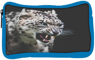 

Snoogg Eco Friendly Canvas Leopard Fury Student Pen Pencil Case Coin Purse Pouch Cosmetic Makeup Bag (BLUE) Pouch(Multicolor)