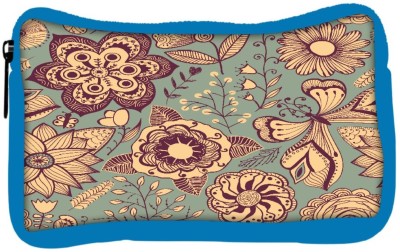 

Snoogg Eco Friendly Canvas Abstract Floral Background Student Pen Pencil Case Coin Purse Pouch Cosmetic Makeup Bag (BLUE) Pouch(Multicolor)