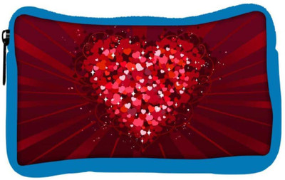 

Snoogg Eco Friendly Canvas Multiple Heart Designer Student Pen Pencil Case Coin Purse Pouch Cosmetic Makeup Bag (BLUE) Pouch(Multicolor)