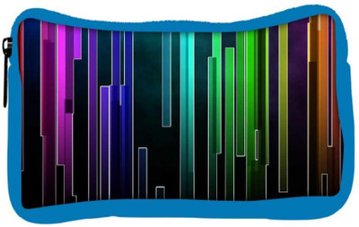 

Snoogg Eco Friendly Canvas Multicolor Rays Designer Student Pen Pencil Case Coin Purse Pouch Cosmetic Makeup Bag (BLUE) Pouch(Multicolor)