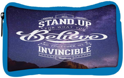 

Snoogg Eco Friendly Canvas Stand Up And Believe 2740 Student Pen Pencil Case Coin Purse Pouch Cosmetic Makeup Bag (BLUE) Pouch(Multicolor)