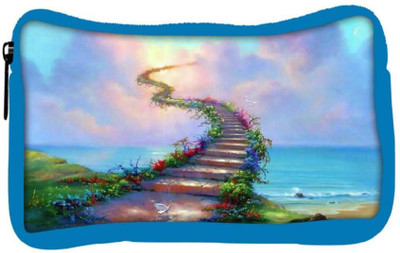 

Snoogg Eco Friendly Canvas Stairs To Heaven Designer Student Pen Pencil Case Coin Purse Pouch Cosmetic Makeup Bag (BLUE) Pouch(Multicolor)
