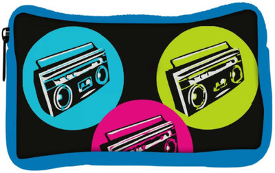

Snoogg Eco Friendly Canvas Boombox Colourful Student Pen Pencil Case Coin Purse Pouch Cosmetic Makeup Bag (BLUE) Pouch(Multicolor)