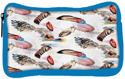 

Snoogg Eco Friendly Canvas Colorful Feather Designer Student Pen Pencil Case Coin Purse Pouch Cosmetic Makeup Bag (BLUE) Pouch(Multicolor)