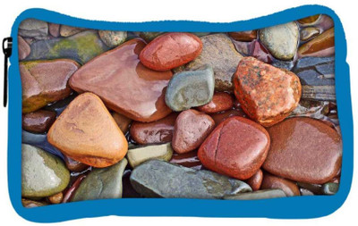 

Snoogg Eco Friendly Canvas Colorful Stone Designer Student Pen Pencil Case Coin Purse Pouch Cosmetic Makeup Bag (BLUE) Pouch(Multicolor)