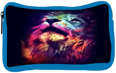 

Snoogg Eco Friendly Canvas Neon Lion Student Pen Pencil Case Coin Purse Pouch Cosmetic Makeup Bag (BLUE) Pouch(Multicolor)
