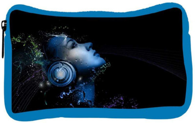 

Snoogg Eco Friendly Canvas Light Headphones Designer Student Pen Pencil Case Coin Purse Pouch Cosmetic Makeup Bag (BLUE) Pouch(Multicolor)