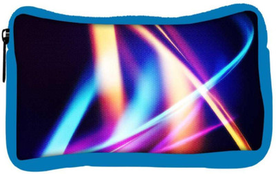 

Snoogg Eco Friendly Canvas Multicolor Waves Designer Student Pen Pencil Case Coin Purse Pouch Cosmetic Makeup Bag (BLUE) Pouch(Multicolor)