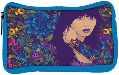 

Snoogg Eco Friendly Canvas Tattoo Flower Madam Student Pen Pencil Case Coin Purse Pouch Cosmetic Makeup Bag (BLUE) Pouch(Multicolor)