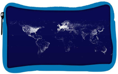 

Snoogg Eco Friendly Canvas Grey Light Map Designer Student Pen Pencil Case Coin Purse Pouch Cosmetic Makeup Bag (BLUE) Pouch(Multicolor)