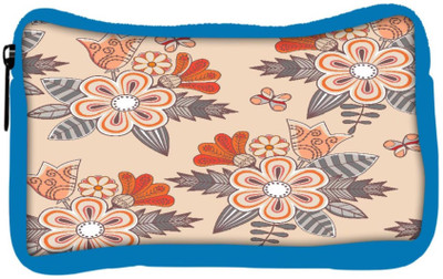 

Snoogg Eco Friendly Canvas Abstract Floral Background Student Pen Pencil Case Coin Purse Pouch Cosmetic Makeup Bag (BLUE) Pouch(Multicolor)