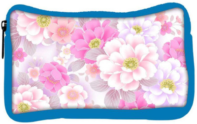 

Snoogg Eco Friendly Canvas Floral Background Designer Student Pen Pencil Case Coin Purse Pouch Cosmetic Makeup Bag (BLUE) Pouch(Multicolor)