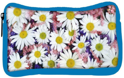 

Snoogg Eco Friendly Canvas White Petal Flower Designer Student Pen Pencil Case Coin Purse Pouch Cosmetic Makeup Bag (BLUE) Pouch(Multicolor)