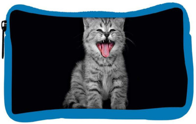 

Snoogg Eco Friendly Canvas Laughing Cat Designer Student Pen Pencil Case Coin Purse Pouch Cosmetic Makeup Bag (BLUE) Pouch(Multicolor)