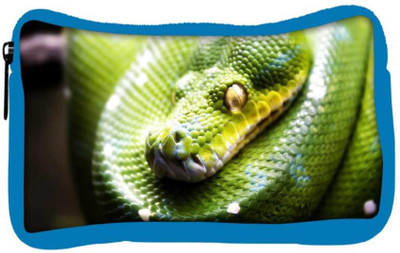 

Snoogg Eco Friendly Canvas Green Snake Designer Student Pen Pencil Case Coin Purse Pouch Cosmetic Makeup Bag (BLUE) Pouch(Multicolor)