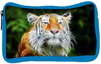 

Snoogg Eco Friendly Canvas Abstract Neon Tiger Designer Student Pen Pencil Case Coin Purse Pouch Cosmetic Makeup Bag (BLUE) Pouch(Multicolor)
