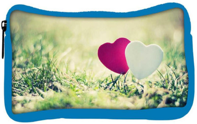 

Snoogg Eco Friendly Canvas Two Hearts Designer Student Pen Pencil Case Coin Purse Pouch Cosmetic Makeup Bag (BLUE) Pouch(Multicolor)